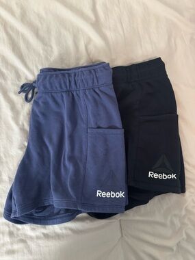 Reebok Purple and Black Women’s Shorts with Logo